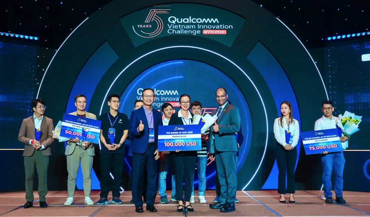 Qualcomm Vietnam Innovation Challenge 2025 announces winners, awarding $225,000 in cash prizes